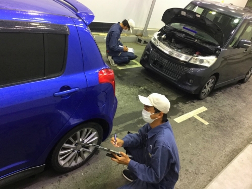 中古自動車オークションに出品される車の検査
