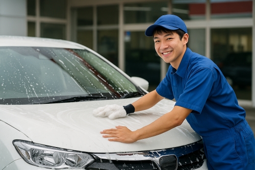 週3～OK！洗車staff✨入社祝金制度有✅正社員登用有✨Wワーク可