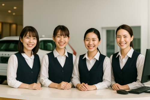 アウディ・ワーゲン・ボルボ専門店の受付事務（未経験歓迎）✅未経験から&ldquo;輸入車の顔&rdquo;になる