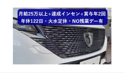 自動車整備士【月給25万以上・インセンティブ有・賞与年2回】プジョー シトロエン DSストア 福岡