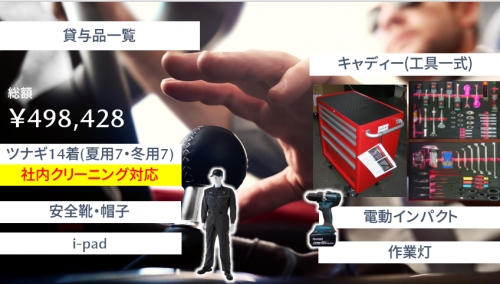 弊社の貸与品一覧！