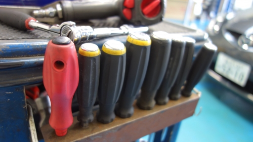 キャディと工具にこだわる社員も多いです。